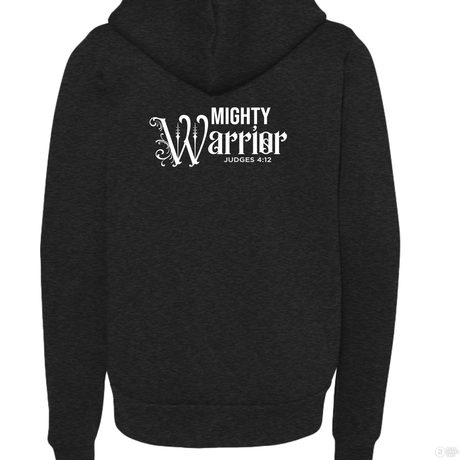 Mighty Warrior Youth Christian Fleece Full-Zip Hooded Sweatshirt - ClaimedbyGodDesigns