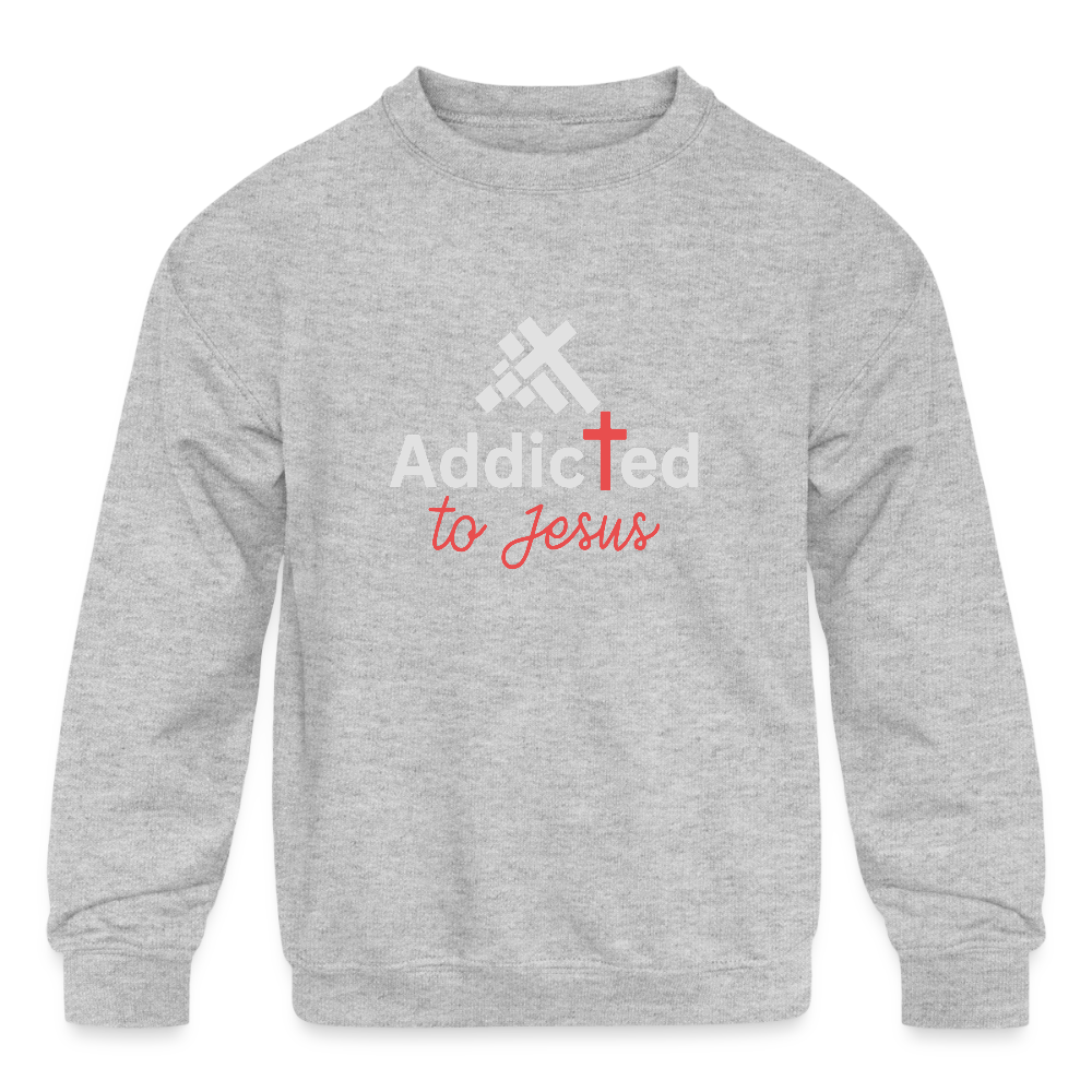 More Of Him Christian Youth Crewneck Sweatshirt - ClaimedbyGodDesigns