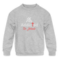 More Of Him Christian Youth Crewneck Sweatshirt - ClaimedbyGodDesigns
