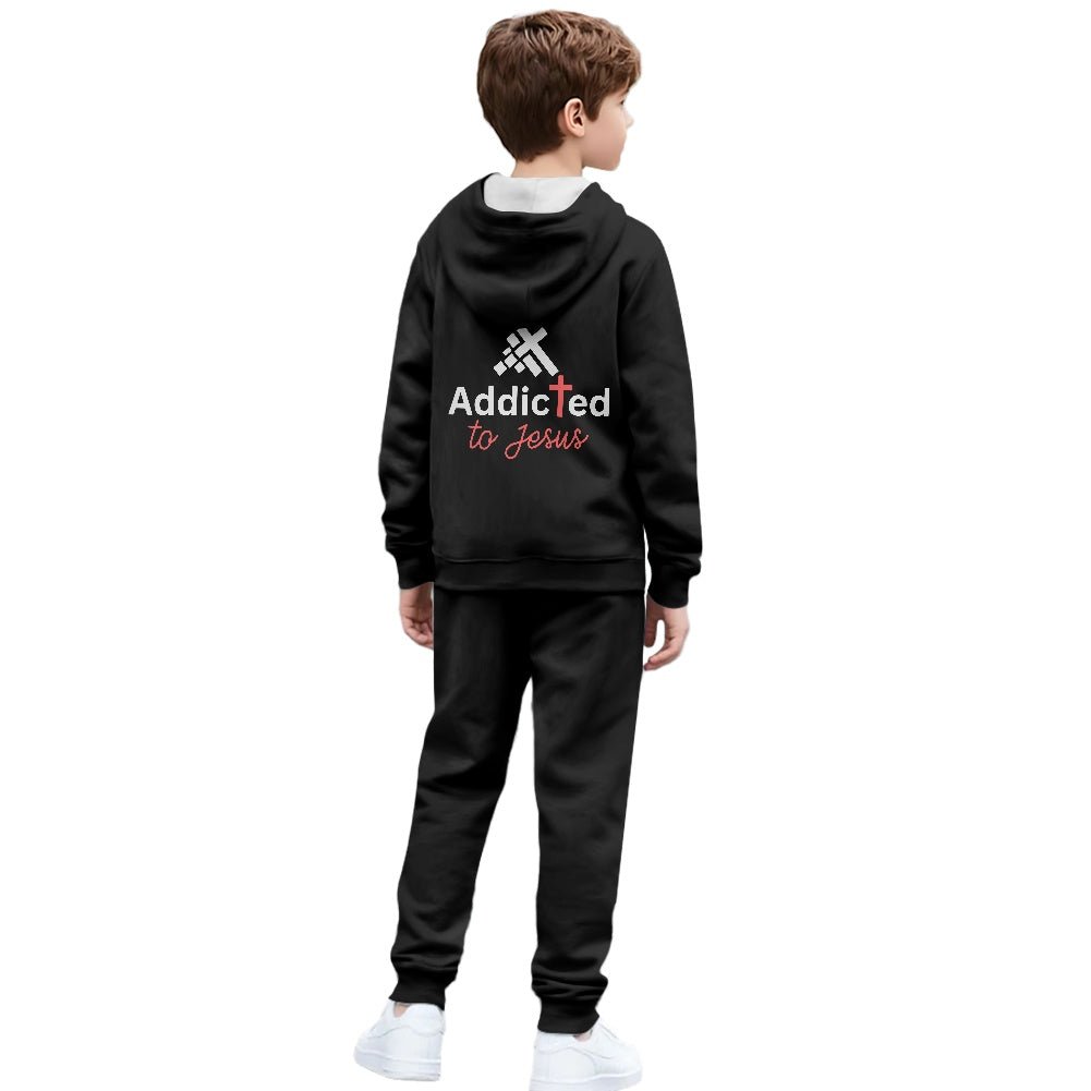 More Of Him Youth Christian Zippered Sportswear Outfit - ClaimedbyGodDesigns