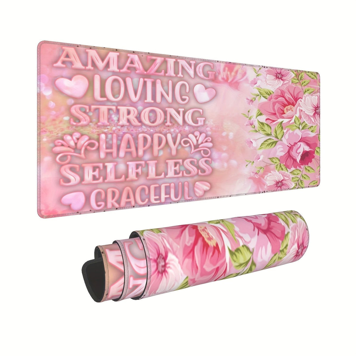 1pc Amazing Loving Strong Happy Selfless Graceful Christian Computer Keyboard/Mouse Pad - ClaimedbyGodDesigns