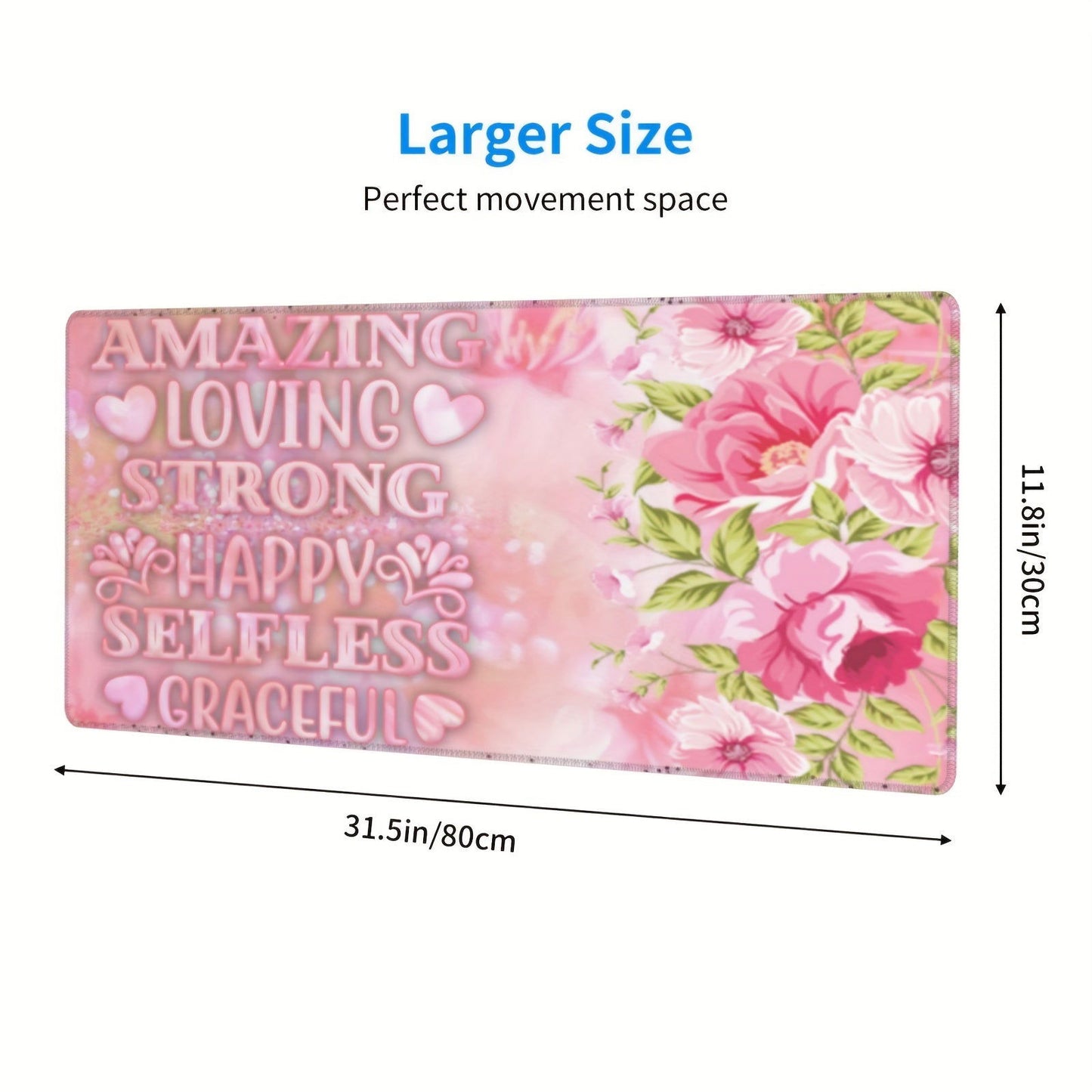 1pc Amazing Loving Strong Happy Selfless Graceful Christian Computer Keyboard/Mouse Pad - ClaimedbyGodDesigns