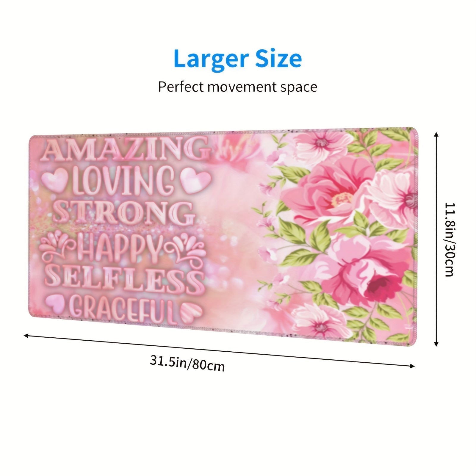 1pc Amazing Loving Strong Happy Selfless Graceful Christian Computer Keyboard/Mouse Pad - ClaimedbyGodDesigns