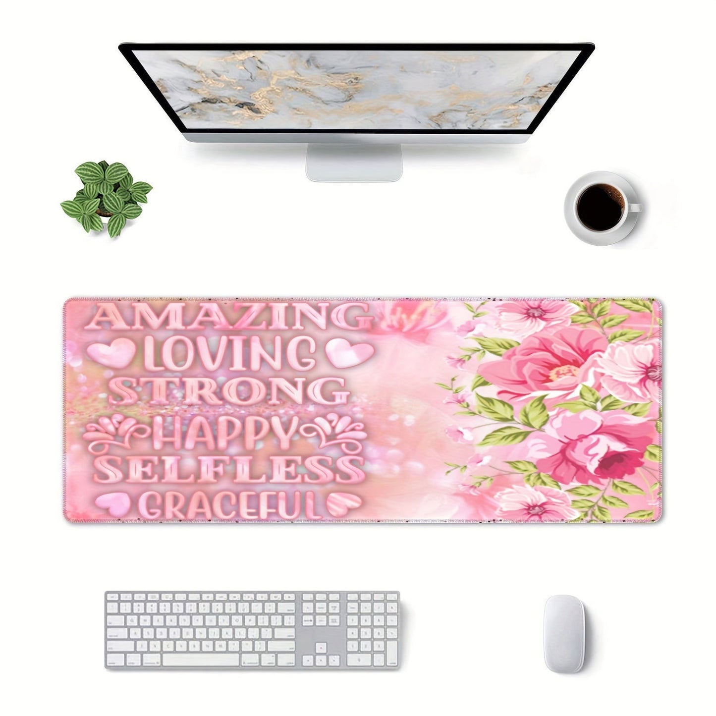 1pc Amazing Loving Strong Happy Selfless Graceful Christian Computer Keyboard/Mouse Pad - ClaimedbyGodDesigns