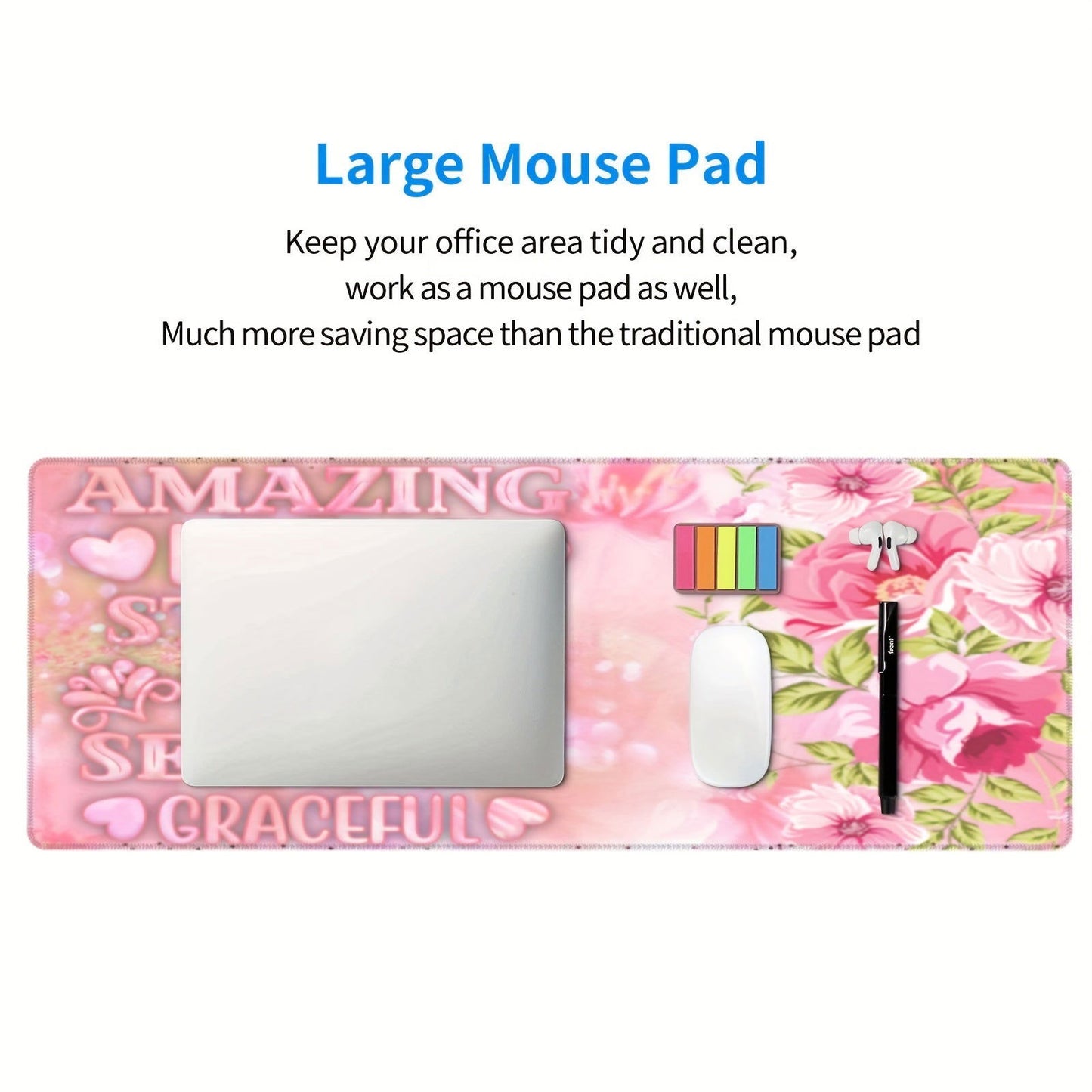 1pc Amazing Loving Strong Happy Selfless Graceful Christian Computer Keyboard/Mouse Pad - ClaimedbyGodDesigns