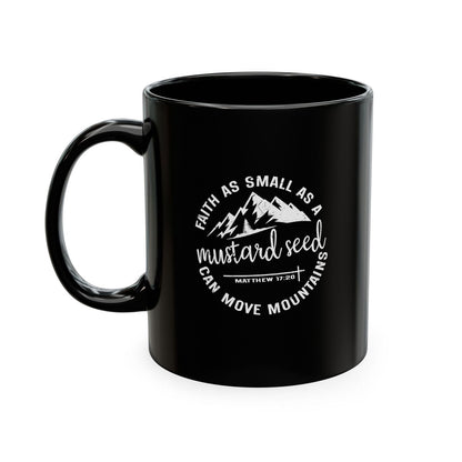 Mustard Christian Ceramic Mug — "Faith as Small as a Mustard Seed" Inspirational Coffee Cup - ClaimedbyGodDesigns