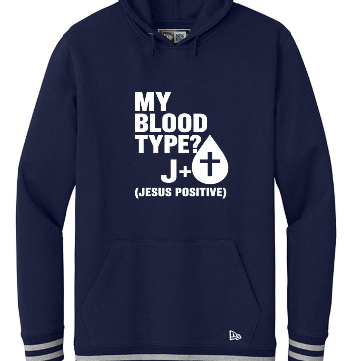 My Blood Type Is J Positive Unisex Christian Pullover Hooded Sweatshirt - ClaimedbyGodDesigns