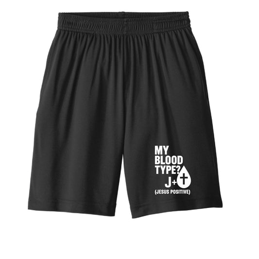 My Blood Type Is J Positive Youth Christian Shorts - ClaimedbyGodDesigns