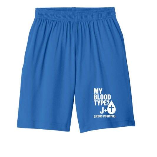 My Blood Type Is J Positive Youth Christian Shorts - ClaimedbyGodDesigns