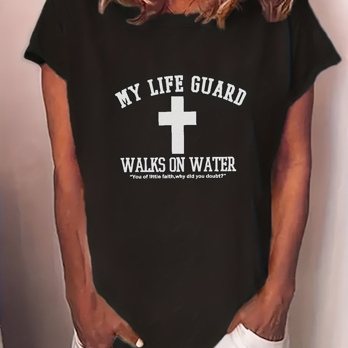 My Life Guard Walks On Water Women’s Christian T-shirt - ClaimedbyGodDesigns