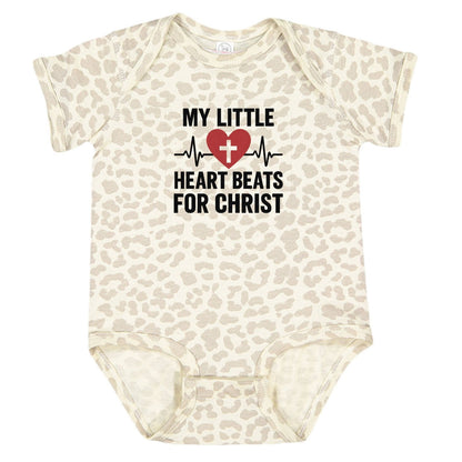 My Little Heart Beats For Christ Baby Christian Jumpsuit - ClaimedbyGodDesigns