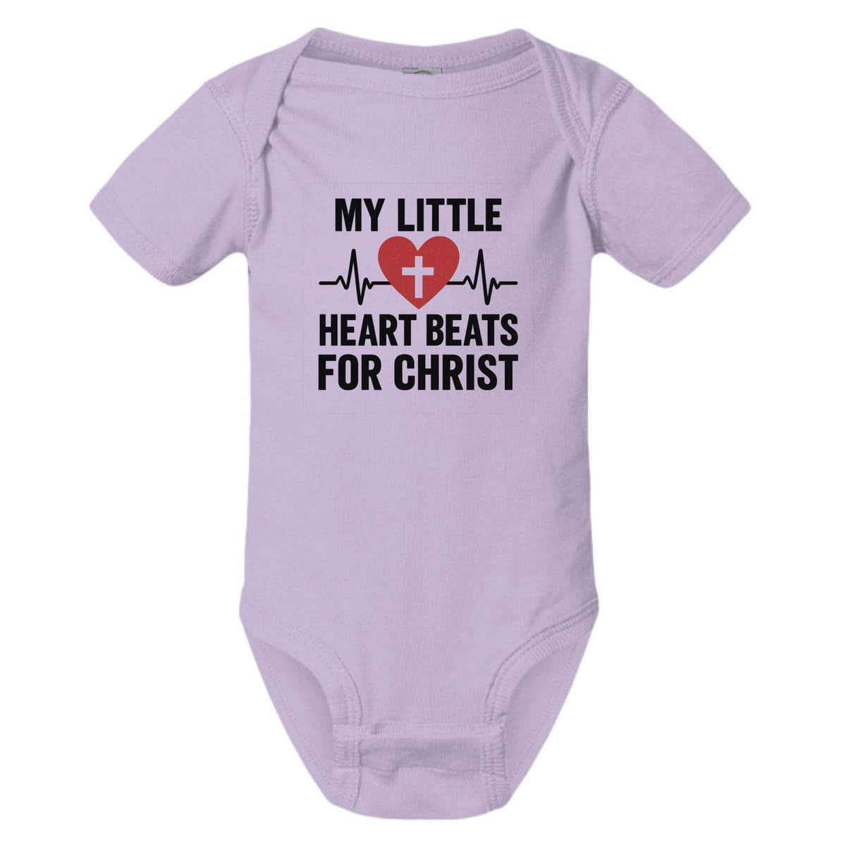 My Little Heart Beats For Christ Baby Christian Jumpsuit - ClaimedbyGodDesigns