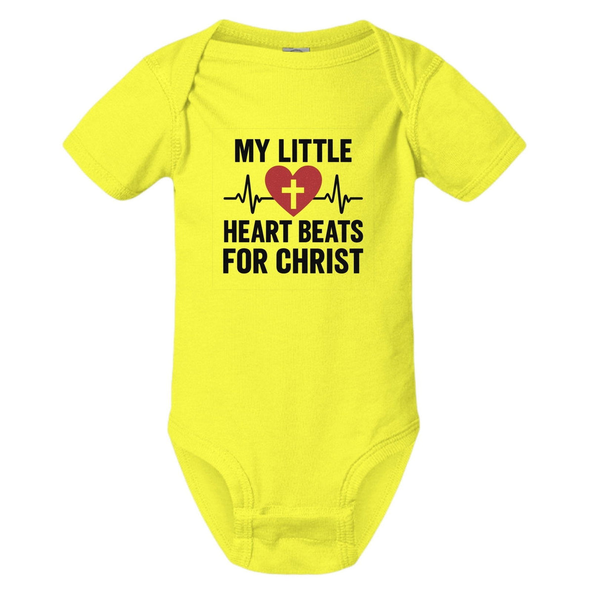 My Little Heart Beats For Christ Baby Christian Jumpsuit - ClaimedbyGodDesigns