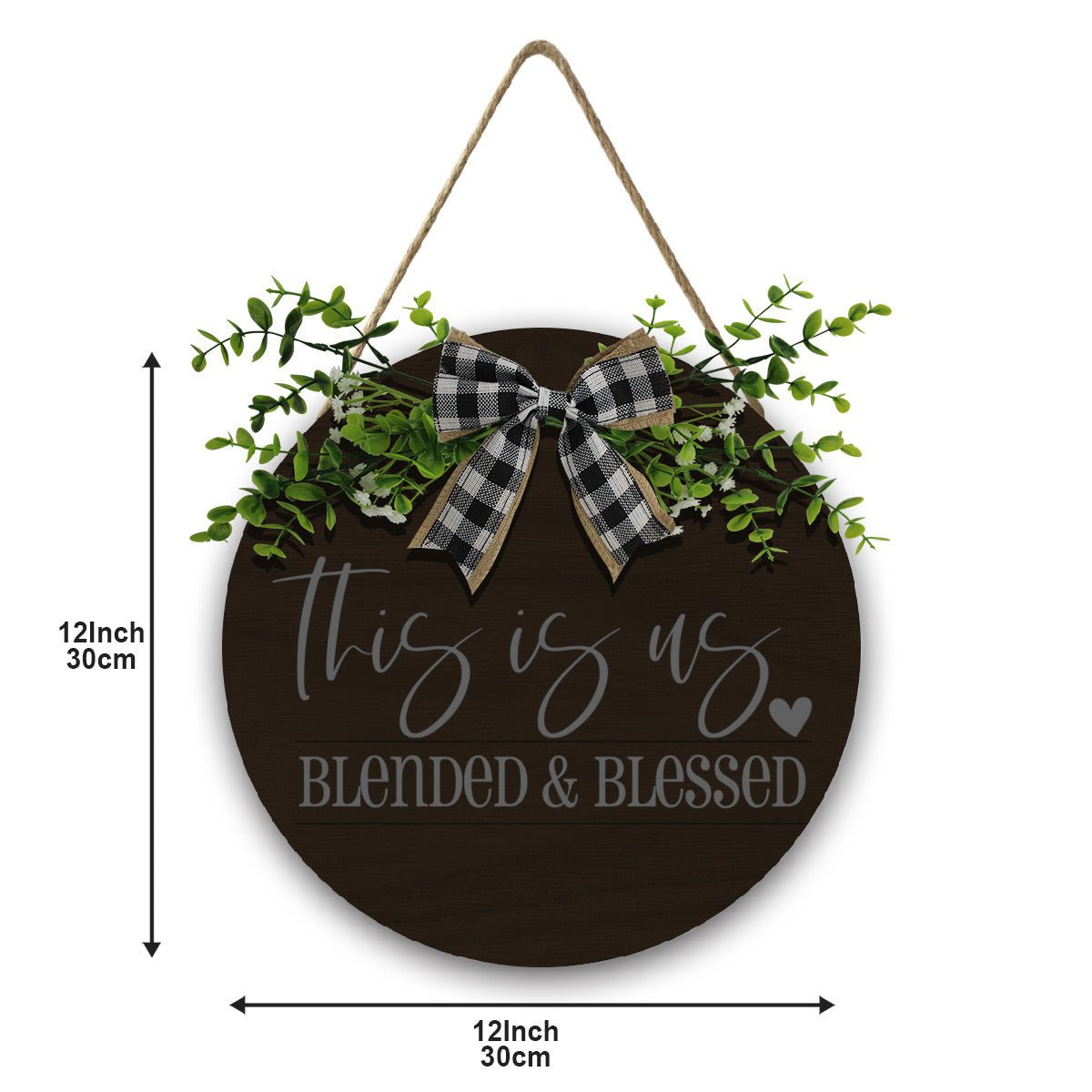 This Is Us – Blended & Blessed Christian Wooden Hanging Sign - ClaimedbyGodDesigns