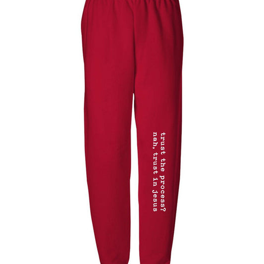 Nah Trust Him Youth Christian Sweatpants - ClaimedbyGodDesigns