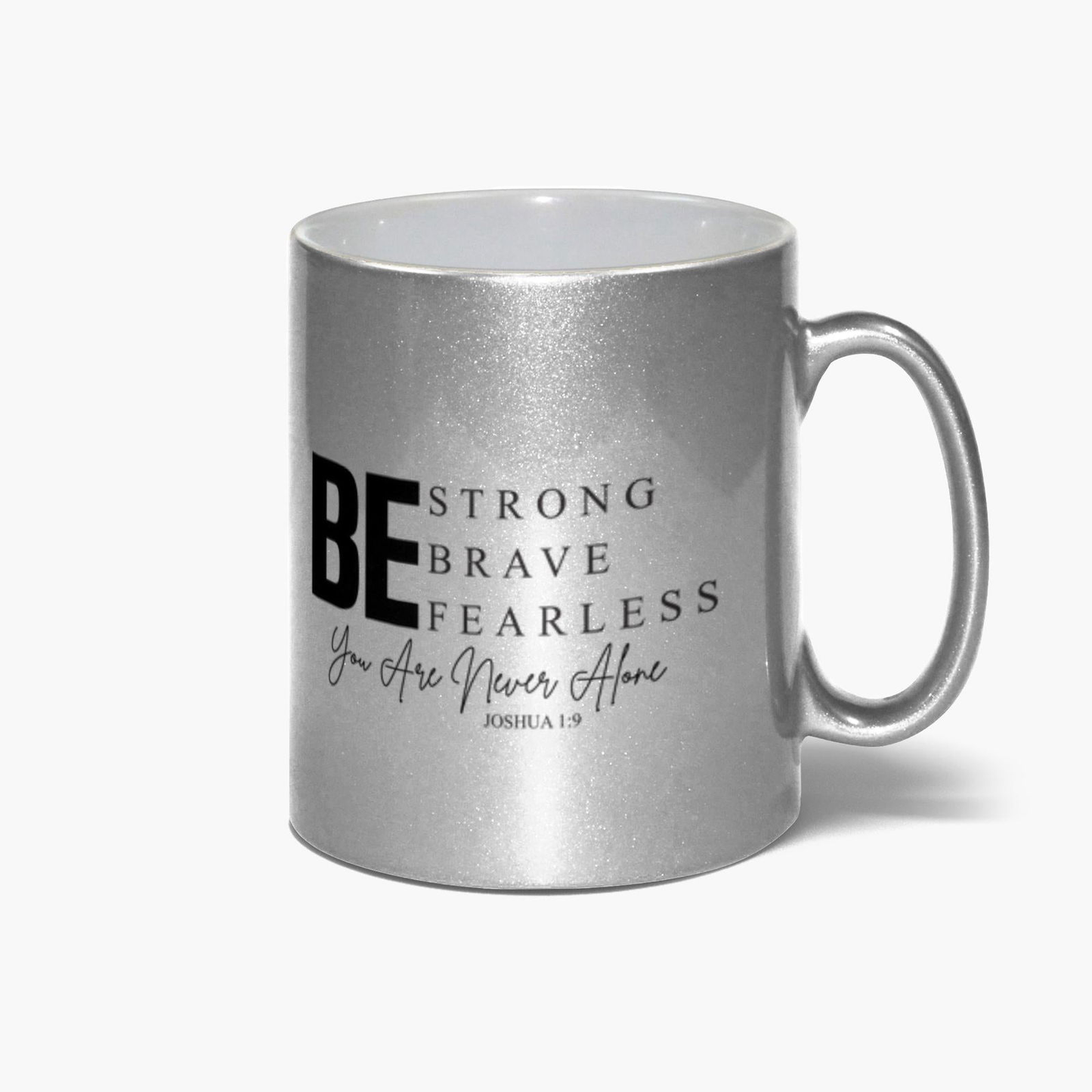 Never Alone Christian Metallic Mug - ClaimedbyGodDesigns