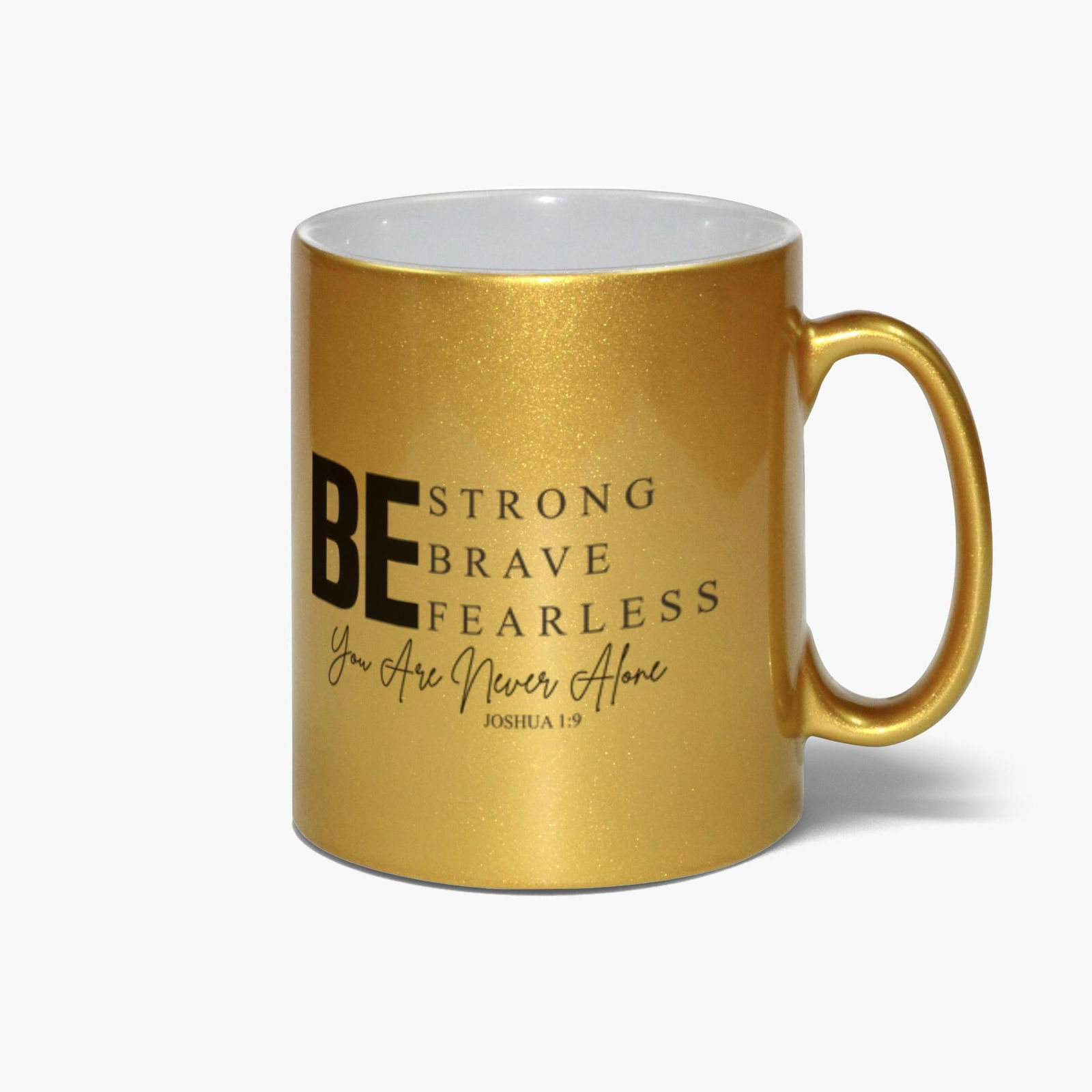 Never Alone Christian Metallic Mug - ClaimedbyGodDesigns
