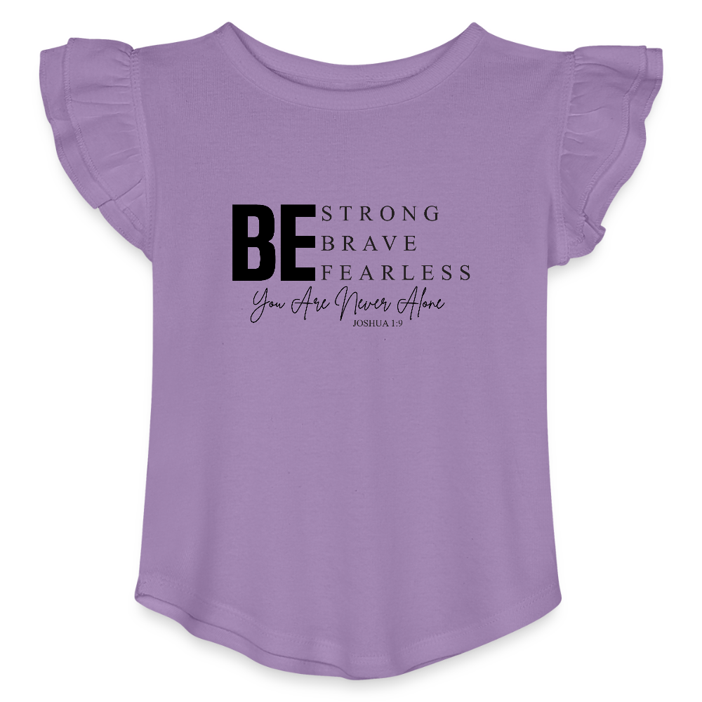 Never Alone Christian Toddler Girls Flutter T-shirt - ClaimedbyGodDesigns