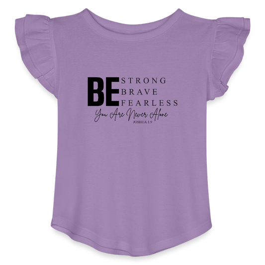 Never Alone Christian Toddler Girls Flutter T-shirt - ClaimedbyGodDesigns
