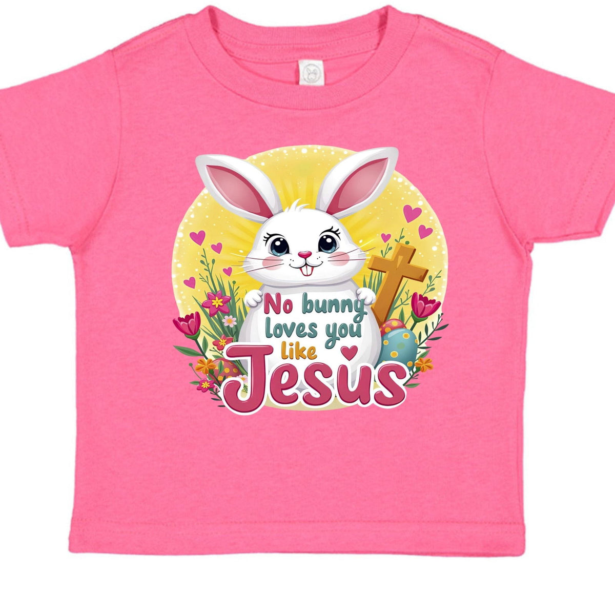 No Bunny Loves You Like Jesus Easter Baby Christian T-shirt - ClaimedbyGodDesigns