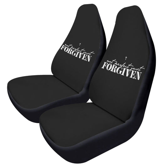 Not Perfect Just Forgiven Soft and Lightweight Christian Front Car Seat Covers (2pcs) - ClaimedbyGodDesigns