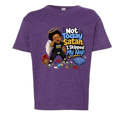 Not Today Satan I Skipped My Nap Toddler Christian T-shirt - ClaimedbyGodDesigns