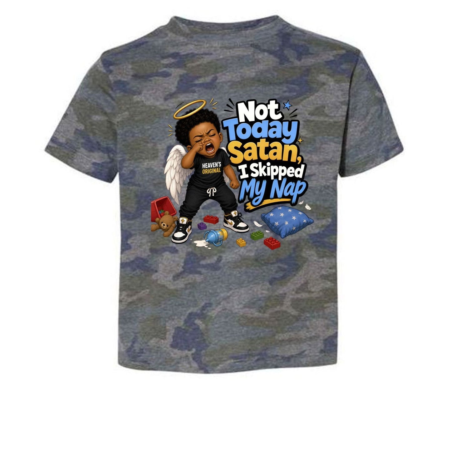 Not Today Satan I Skipped My Nap Toddler Christian T-shirt - ClaimedbyGodDesigns