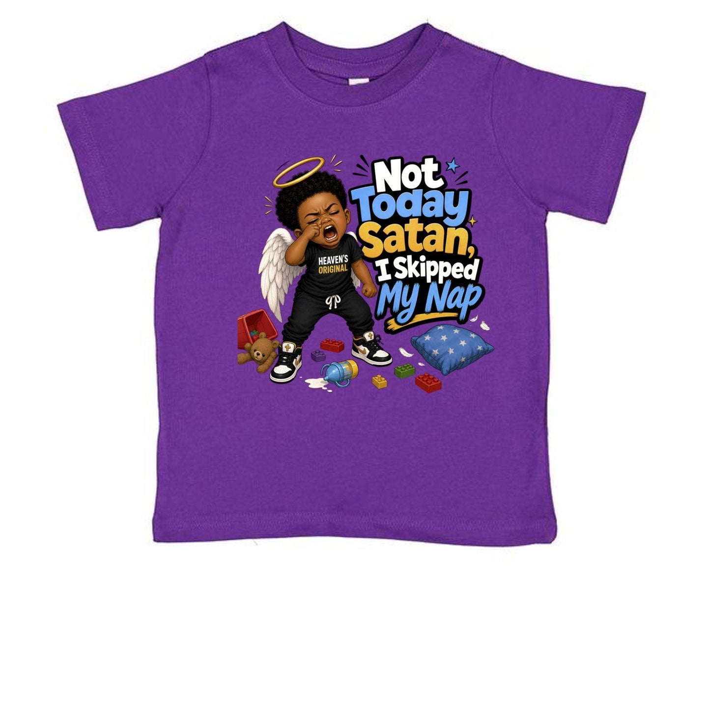 Not Today Satan I Skipped My Nap Toddler Christian T-shirt - ClaimedbyGodDesigns