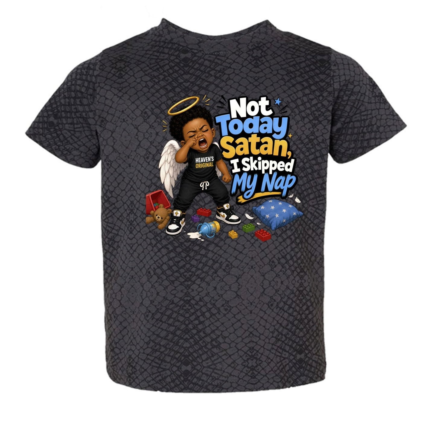 Not Today Satan I Skipped My Nap Toddler Christian T-shirt - ClaimedbyGodDesigns