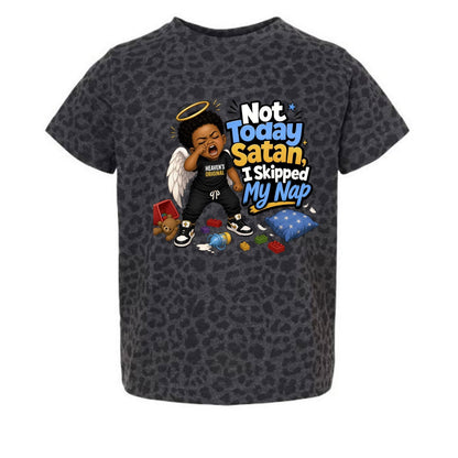Not Today Satan I Skipped My Nap Toddler Christian T-shirt - ClaimedbyGodDesigns