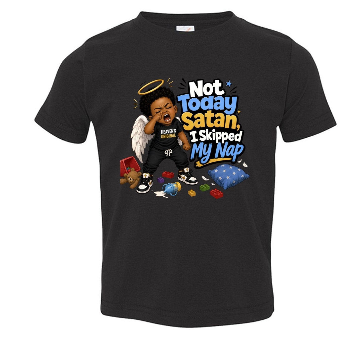 Not Today Satan I Skipped My Nap Toddler Christian T-shirt - ClaimedbyGodDesigns