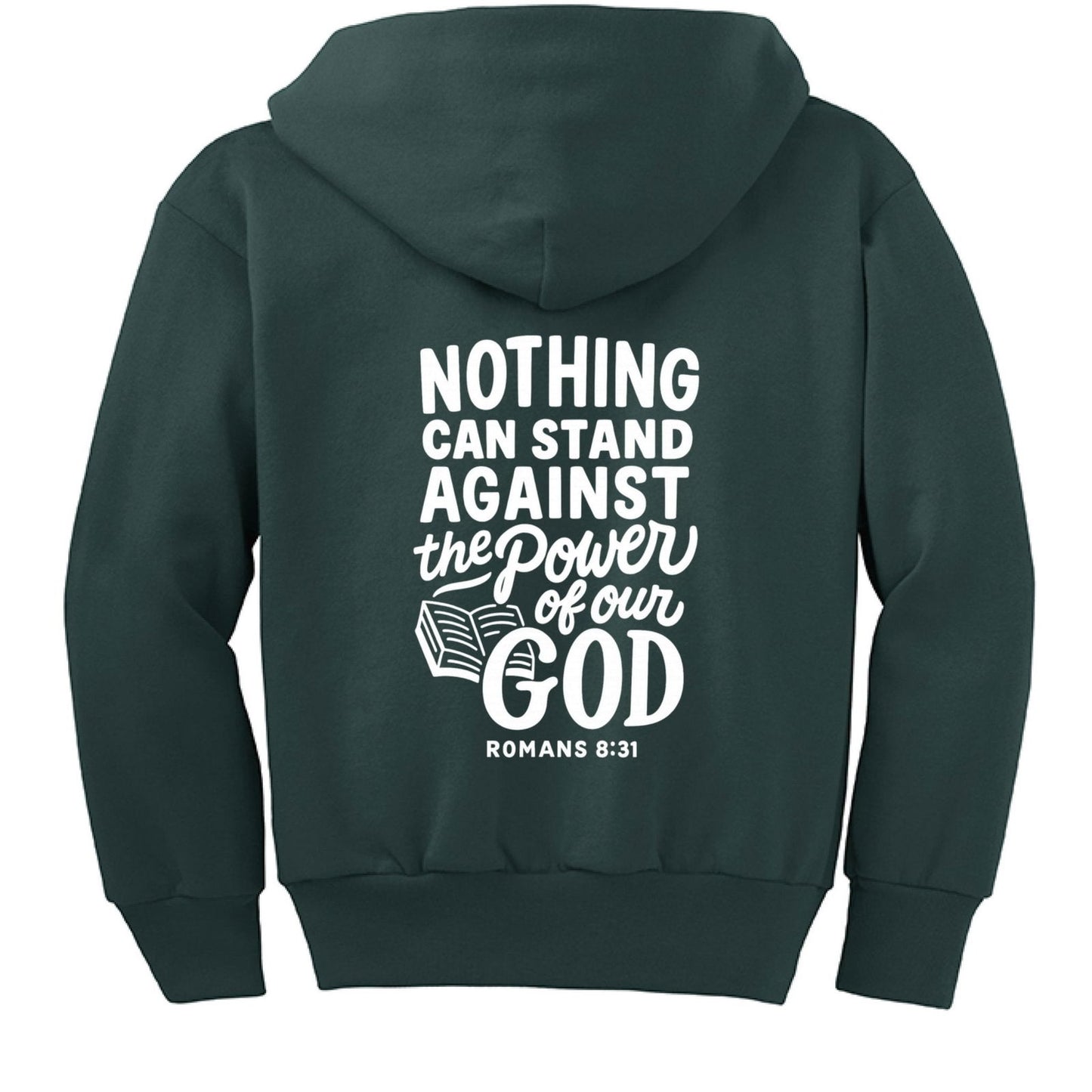 Nothing Can Stand Youth Christian Hooded Full-zip Sweatshirt - ClaimedbyGodDesigns
