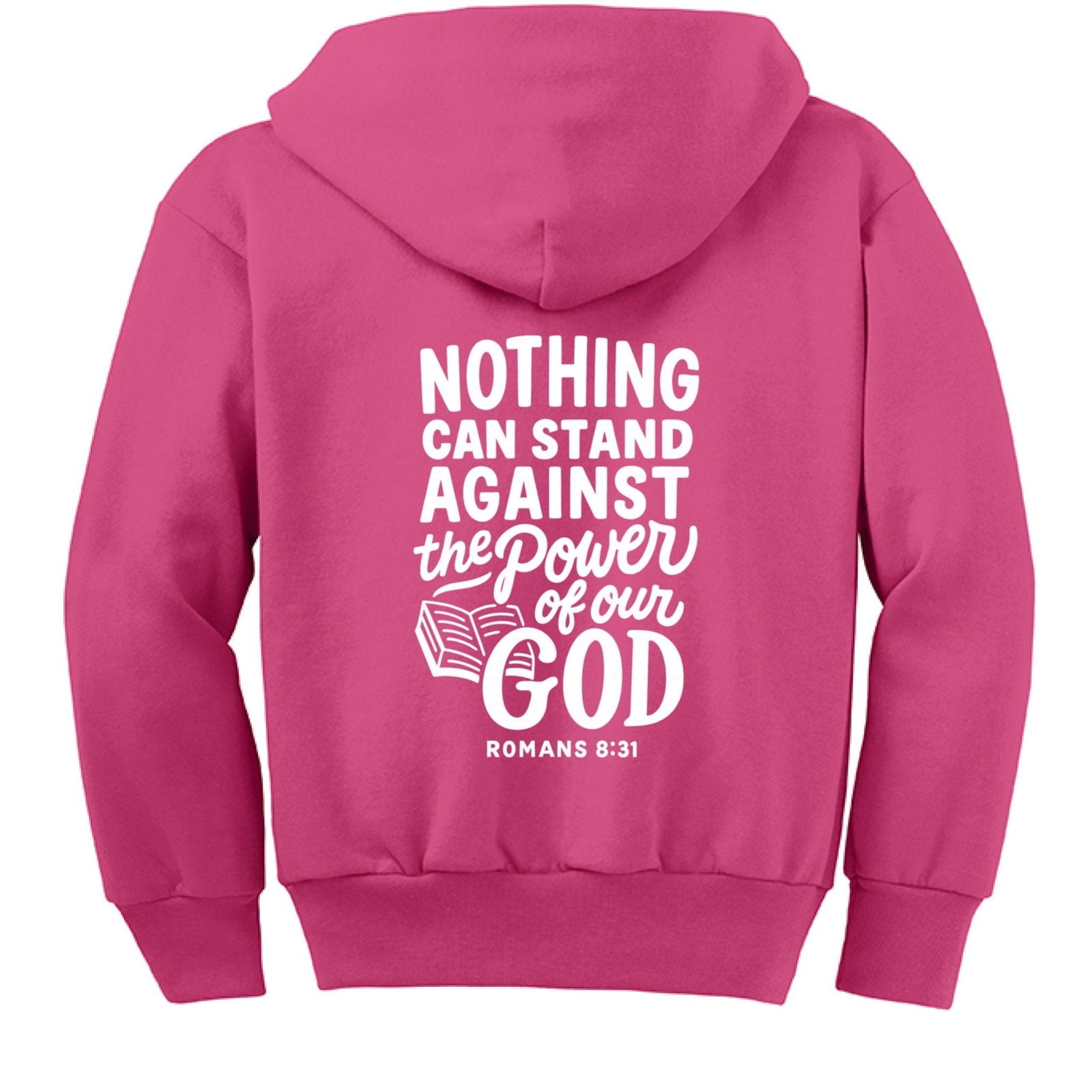 Nothing Can Stand Youth Christian Hooded Full-zip Sweatshirt - ClaimedbyGodDesigns