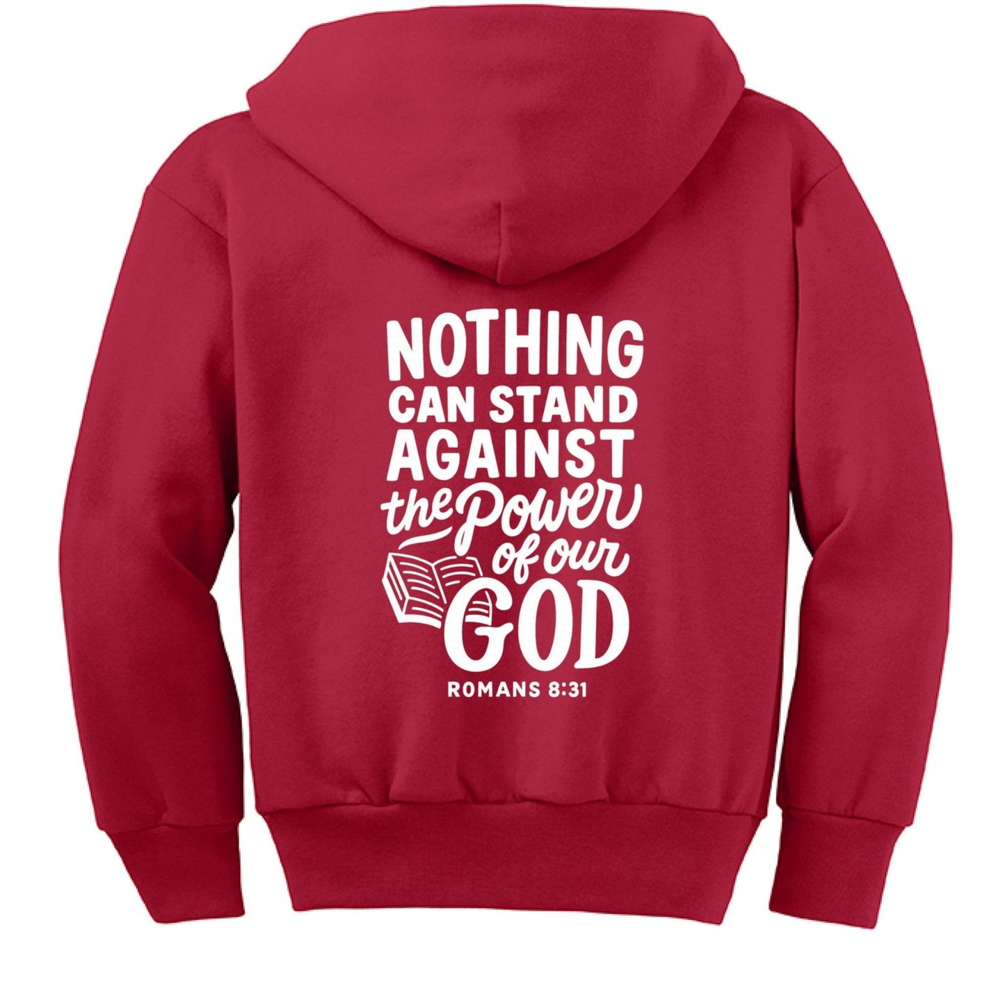Nothing Can Stand Youth Christian Hooded Full-zip Sweatshirt - ClaimedbyGodDesigns