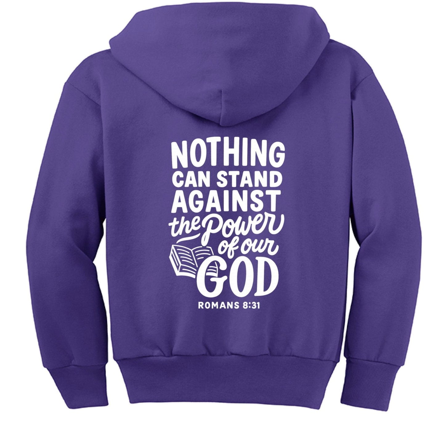 Nothing Can Stand Youth Christian Hooded Full-zip Sweatshirt - ClaimedbyGodDesigns