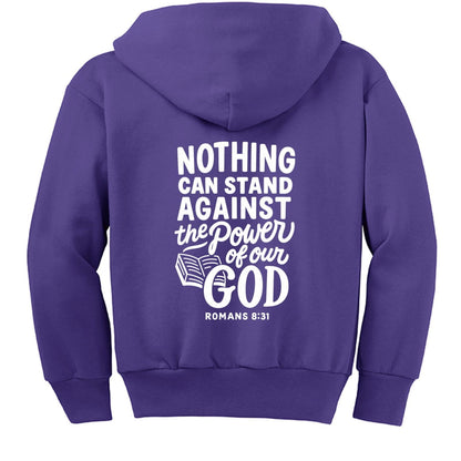 Nothing Can Stand Youth Christian Hooded Full-zip Sweatshirt - ClaimedbyGodDesigns