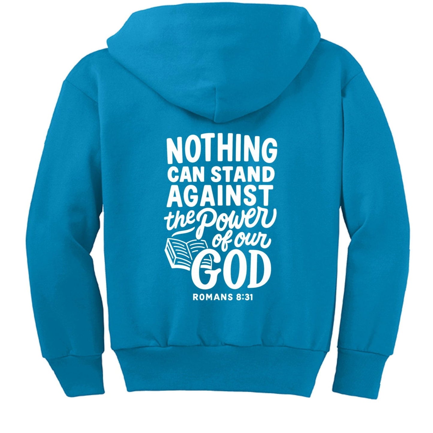 Nothing Can Stand Youth Christian Hooded Full-zip Sweatshirt - ClaimedbyGodDesigns