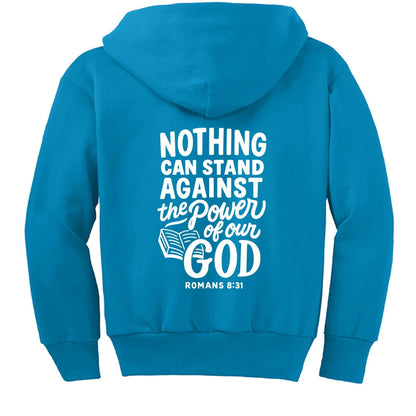 Nothing Can Stand Youth Christian Hooded Full-zip Sweatshirt - ClaimedbyGodDesigns