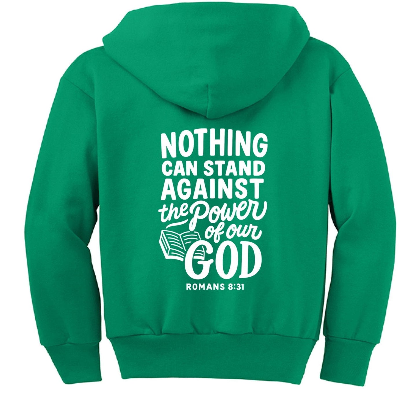 Nothing Can Stand Youth Christian Hooded Full-zip Sweatshirt - ClaimedbyGodDesigns