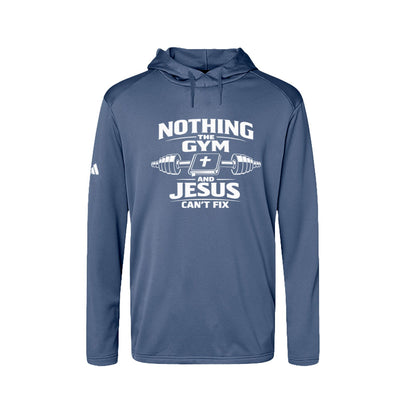 Nothing The Gym And Jesus Can't Fix Christian Unisex Gym Pullover Hooded Sweatshirt - ClaimedbyGodDesigns