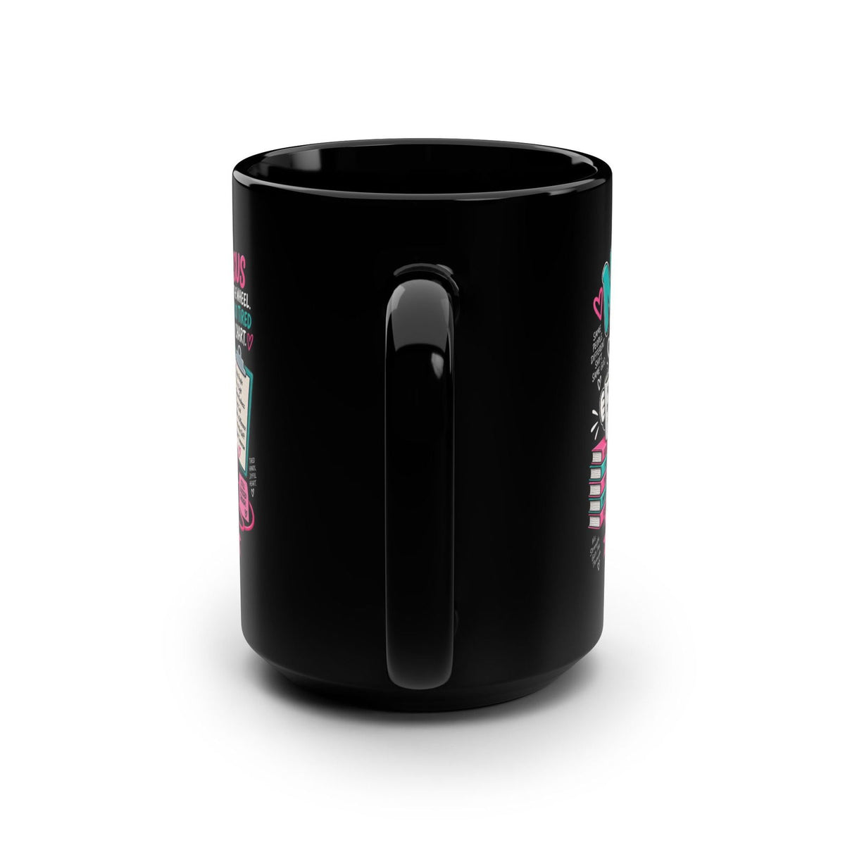 Nurse Mug – “Jesus Took the Wheel, I’m Too Tired to Chart” 15oz Black Coffee Cup - Claimed by God Designs