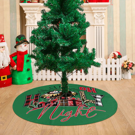 Oh Holy Night Christian Christmas Tree Skirt - ClaimedbyGodDesigns