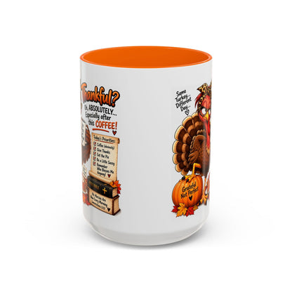 Oh, Absolutely… Especially After This Coffee! Thankful Turkey Thanksgiving Mug - Claimed by God Designs