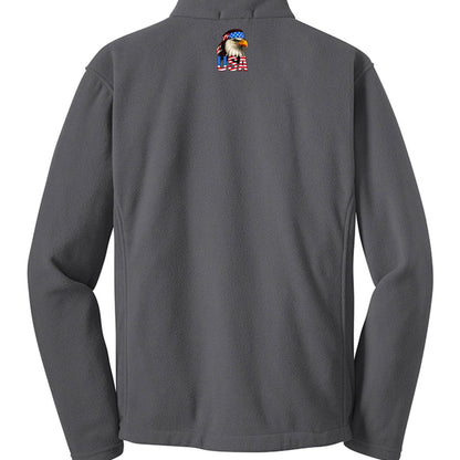One Nation Under God Patriotic Men's Christian Fleece Jacket - ClaimedbyGodDesigns