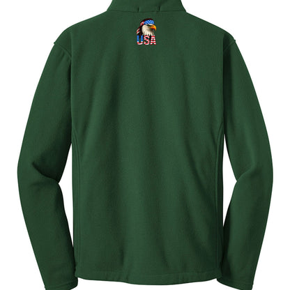 One Nation Under God Patriotic Men's Christian Fleece Jacket - ClaimedbyGodDesigns