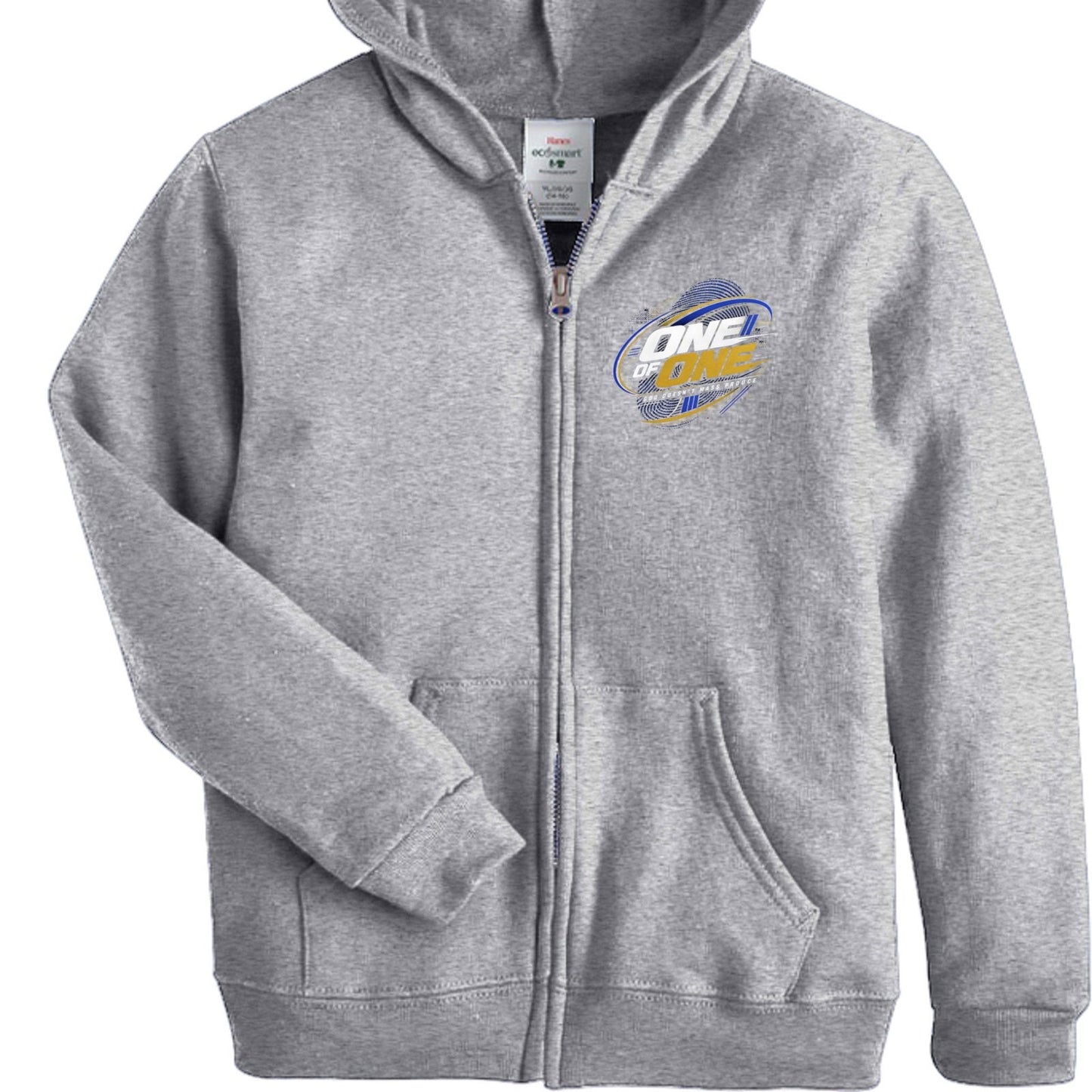 One Of One God Does Not Mass Produce Youth Christian Full-zip Hooded Sweatshirt - ClaimedbyGodDesigns