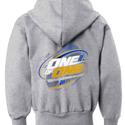 One Of One God Does Not Mass Produce Youth Christian Full-zip Hooded Sweatshirt - ClaimedbyGodDesigns