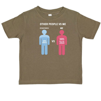 Other People Vs Me Funny Toddler Christian T-shirt - ClaimedbyGodDesigns
