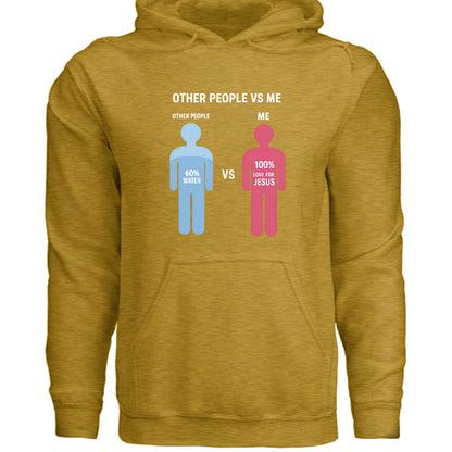 Other People Vs Me Funny Unisex Christian Hooded Pullover Sweatshirt - ClaimedbyGodDesigns