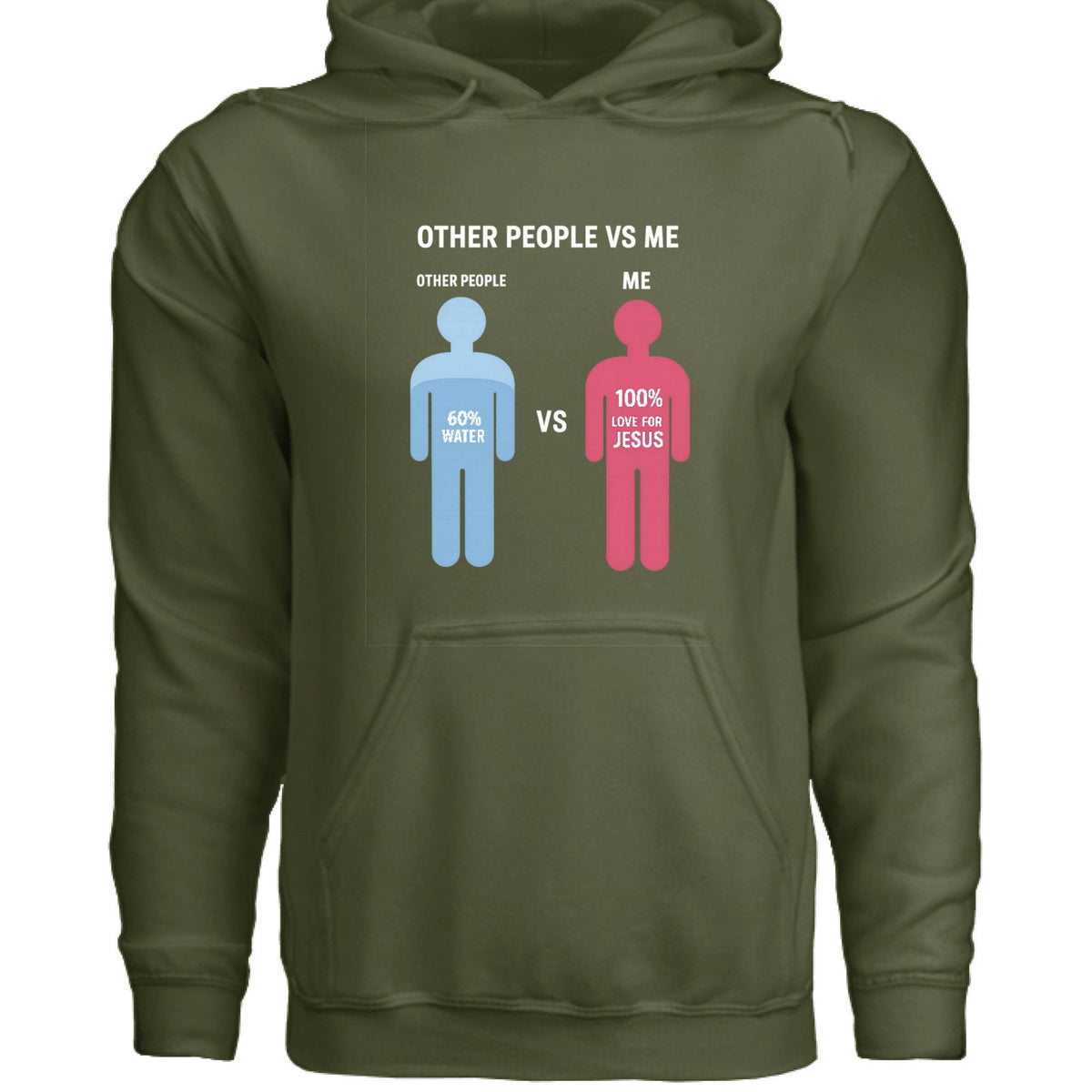 Other People Vs Me Funny Unisex Christian Hooded Pullover Sweatshirt - ClaimedbyGodDesigns